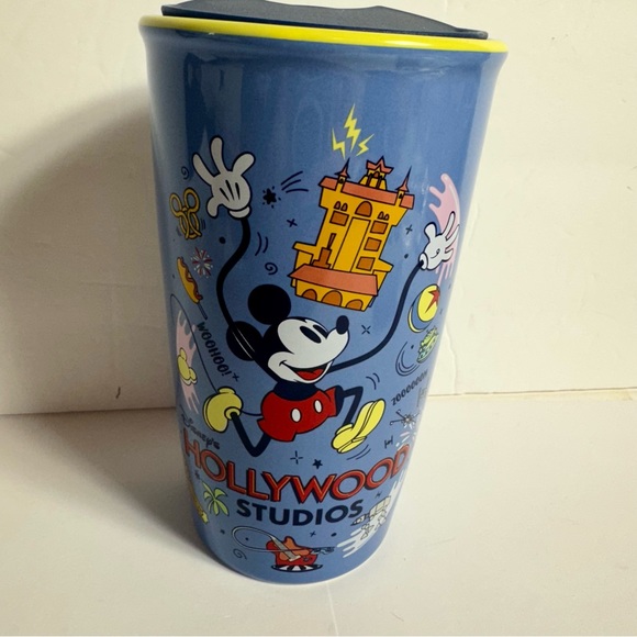 NWT. Disney Starbucks Hollywood Studios Mickey Mouse Starbucks Ceramic Tumbler - Picture 2 of 10